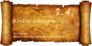 Király Almiréna névjegykártya