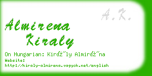 almirena kiraly business card